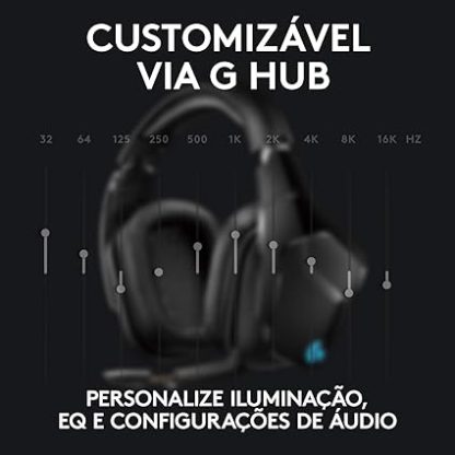 Headset Gamer Sem Fio Logitech G935 7.1 RGB Wireless Hub - Image 5