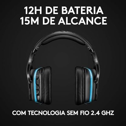 Headset Gamer Sem Fio Logitech G935 7.1 RGB Wireless Hub - Image 2